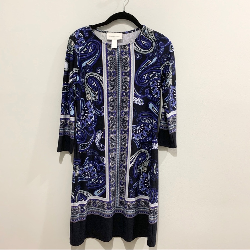 Blue Paisley Patterned Dress Size 0